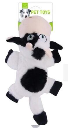 Nunbell Plush Cow Squeaky Dog Toy Soft Play Companion 32 cm
