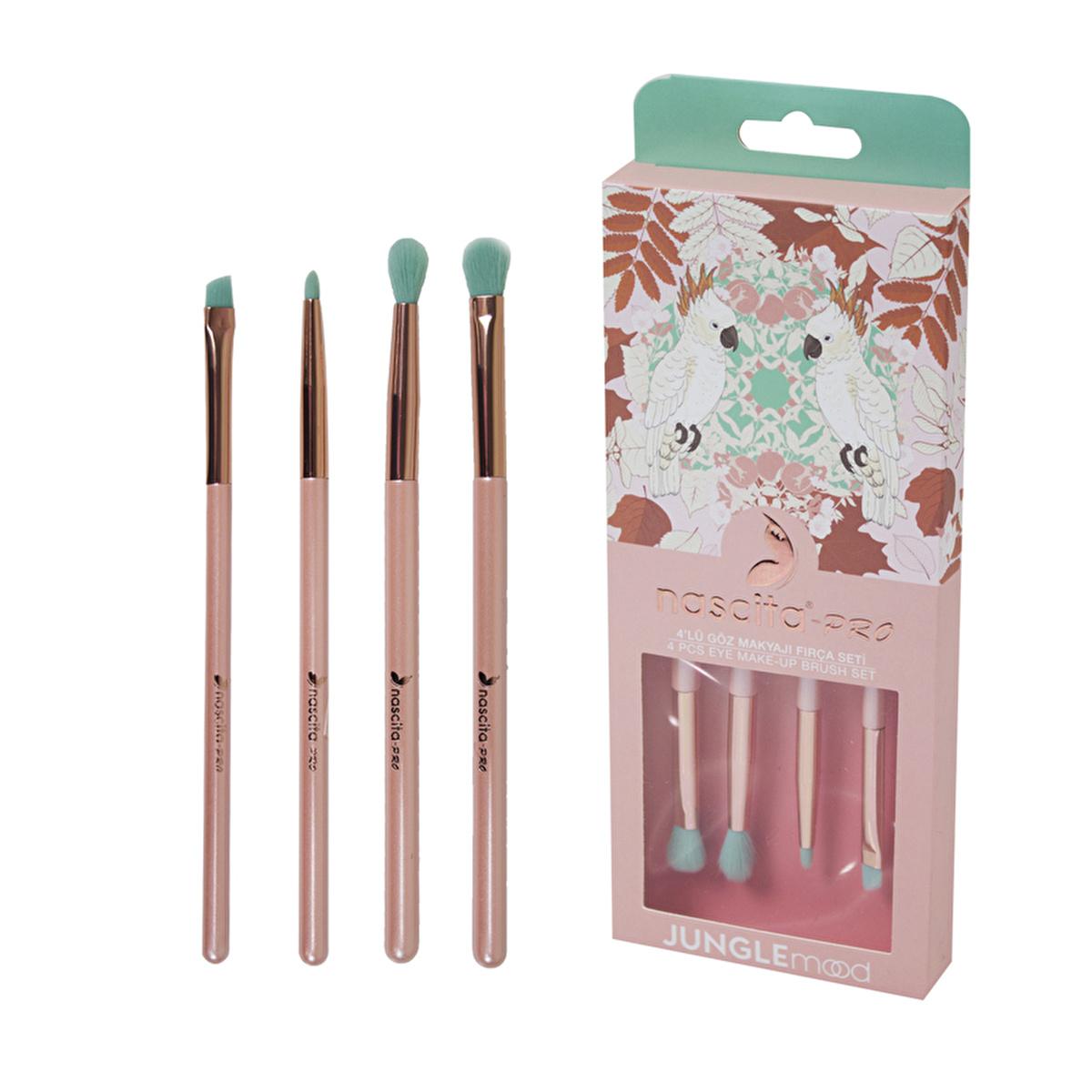 Nascita Pro Makeup Brush Set - 4 Piece Professional Makeup Tools with Synthetic Bristles