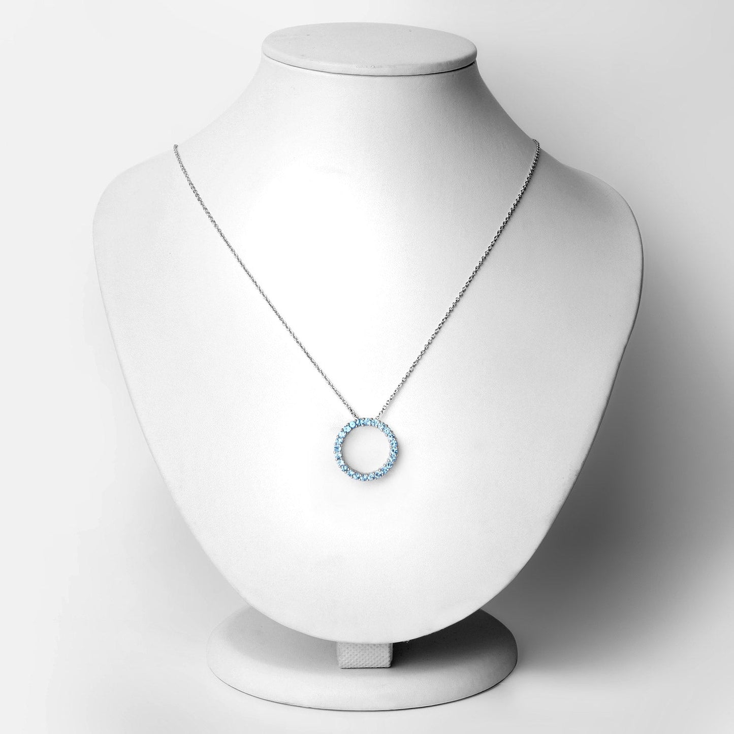0.86 Carat Genuine Swiss Blue Topaz .925 Sterling Silver Pendant