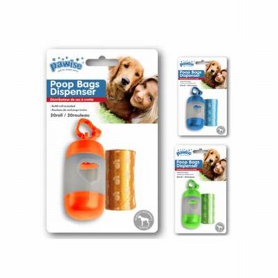 Pawise Dog Waste Bag Dispenser with 20 Bags 10x4.5 cm