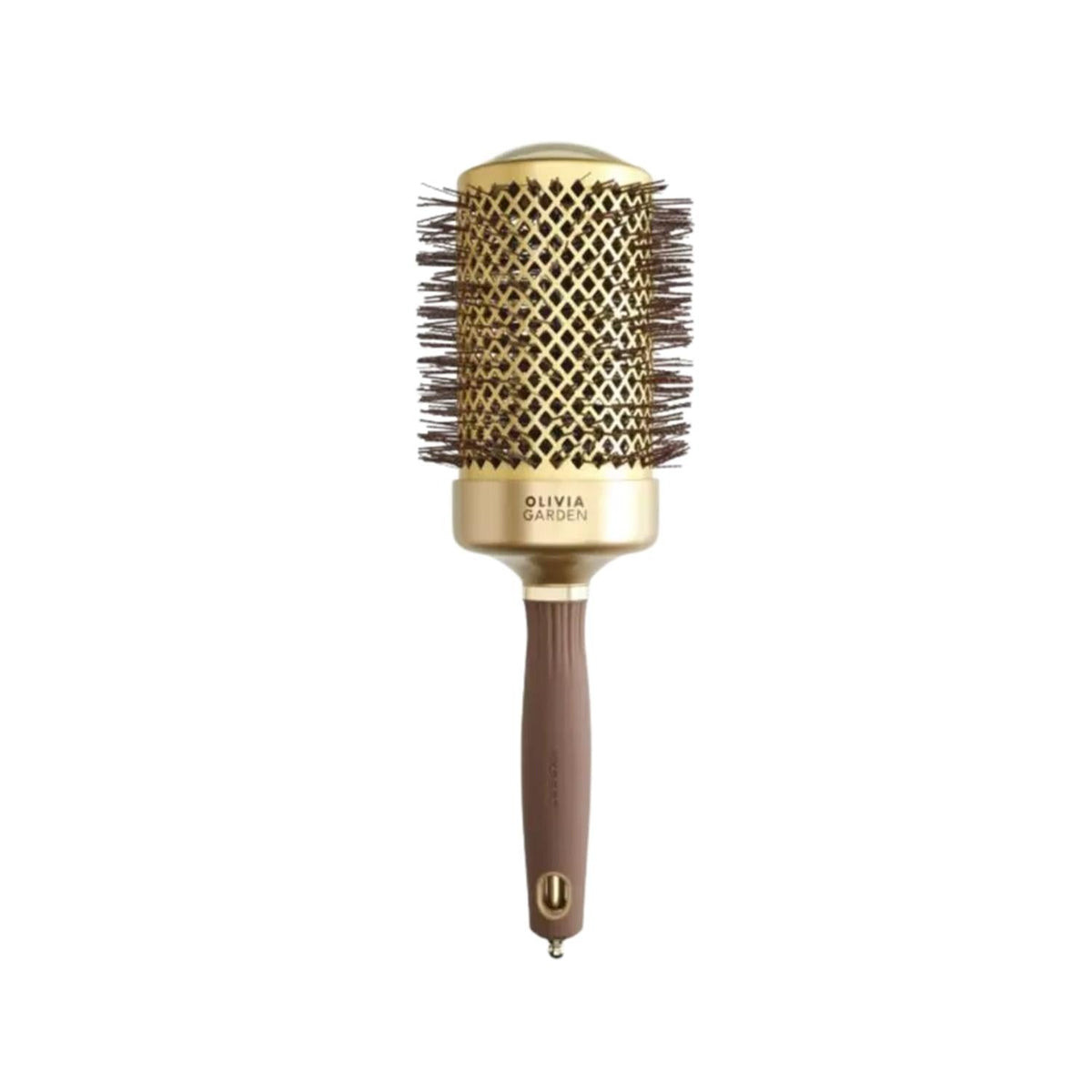 Olivia Garden Expert Blowout Speed Wavy Bristles Gold Brown Hair Brush 65mm - Efficient Detangling & Styling