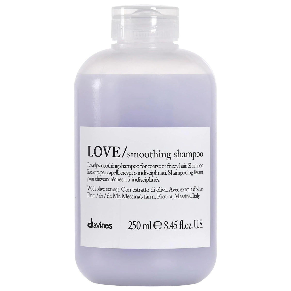 LOVE Smoothing Shampoo for Frizzy Hair - Vegan, Sulfate-Free, with Minuta Olive Extract