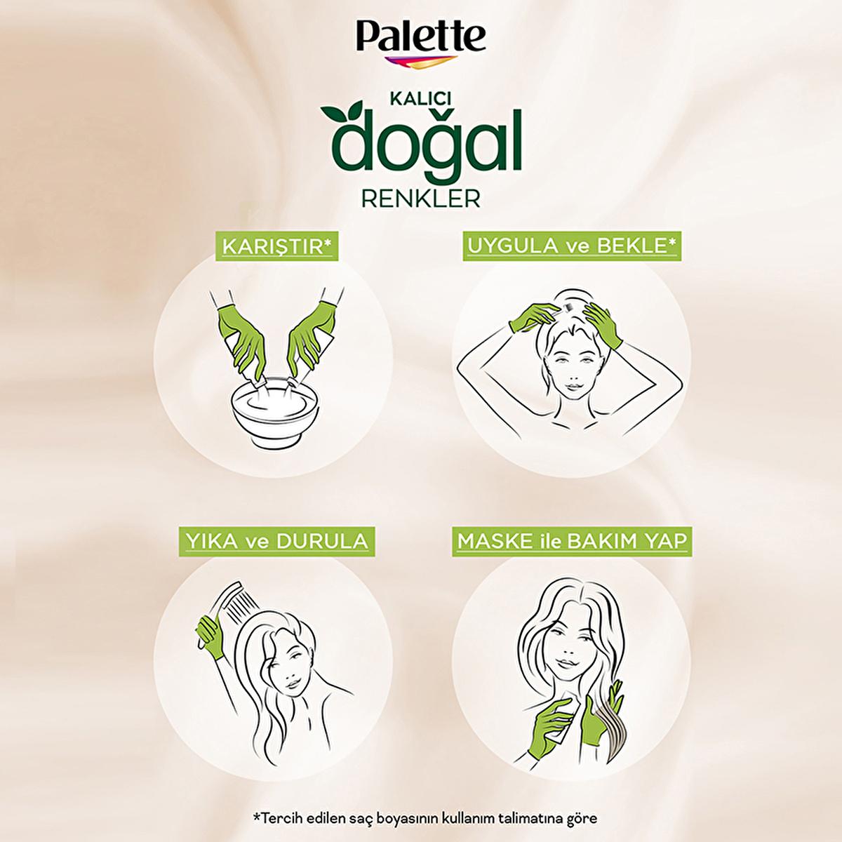 Palette Natural Permanent Hair Dye 5-0 Light Brown - Enriched with Natural Ingredients for Long-Lasting Color