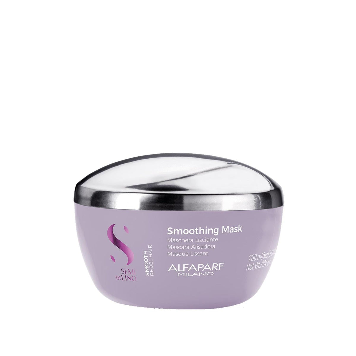 Alfaparf Semi Di Lino Smooth Smoothing Hair Mask - Nourishing & Smoothing Treatment for Frizzy Hair, 200ml