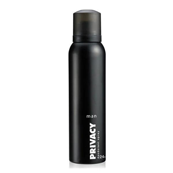Privacy Men's Deodorant: Long Lasting Woody Citrus Fragrance, Stain & Powder Free - 150ml