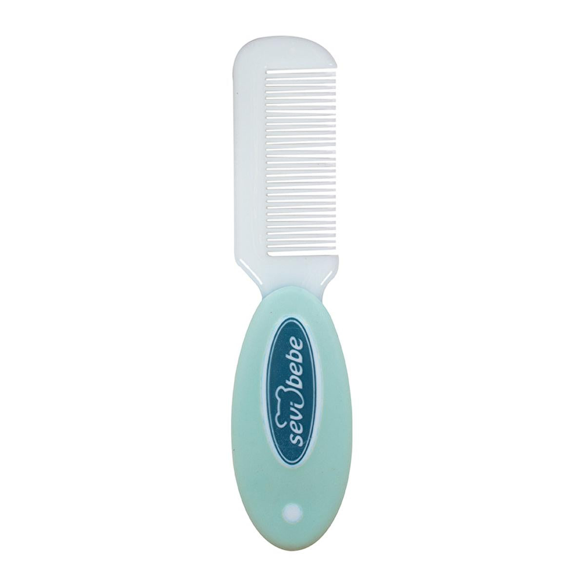 Sevi Bebe Baby Hair Brush and Comb Set - Natural Bristle, Gentle Grooming for Newborns