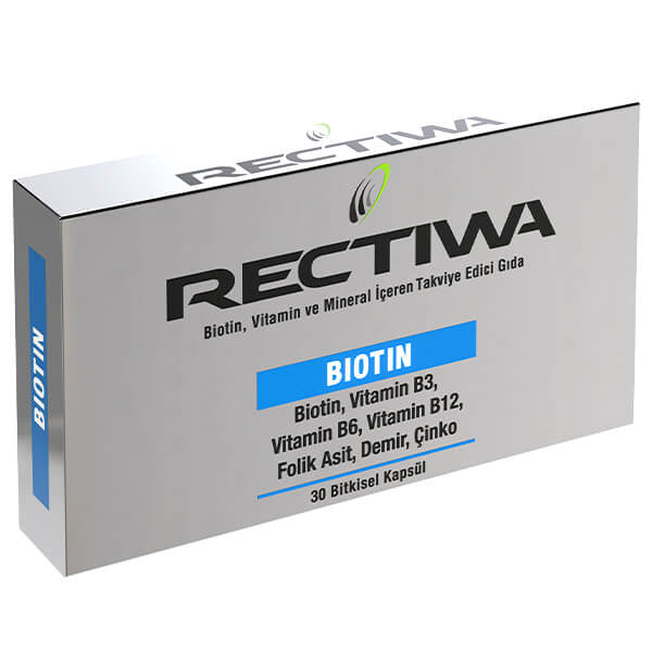 Rectiwa Biotin Dietary Supplement for Hair & Nails 30 Capsules