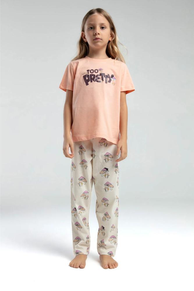 Roly Poly Teen Girls Salmon Pajama Set RP3585-G, 2-Piece
