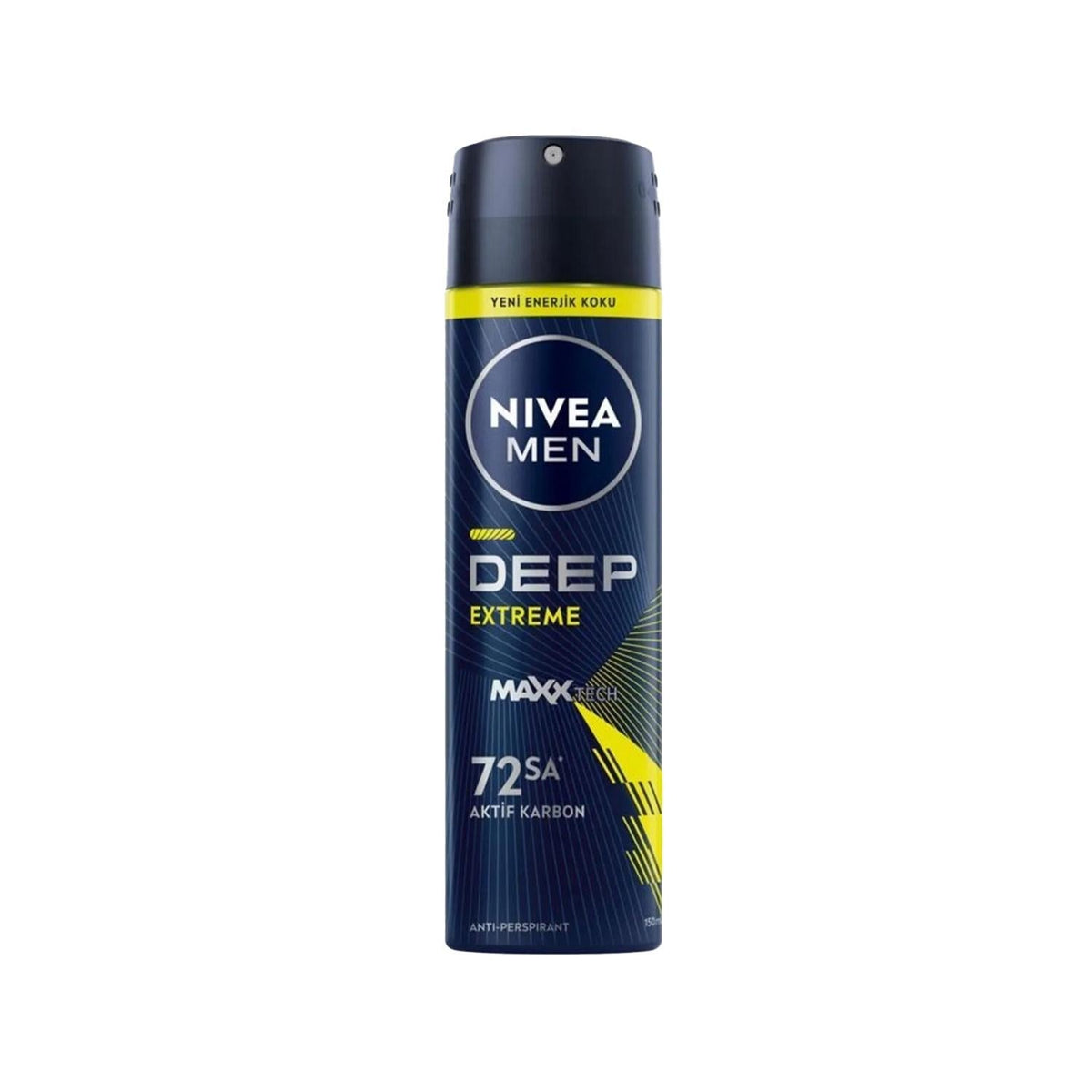 Nivea Men Deep Extreme Deodorant Spray for Men - Long Lasting Odor Protection 150ml