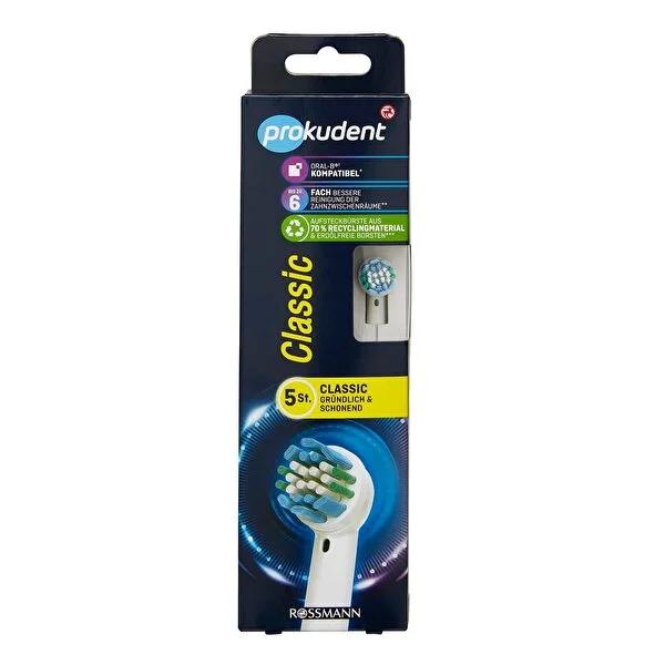 Prokudent Oral-B Compatible Replacement Toothbrush Heads - Flexible Bristle, Pack of 5