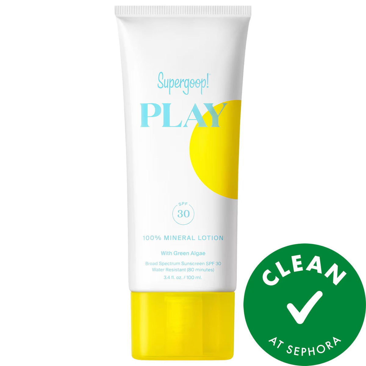 PLAY 100% Mineral Sunscreen Lotion SPF 30 with Green Algae - Vegan, Water-Resistant, Broad-Spectrum Protection