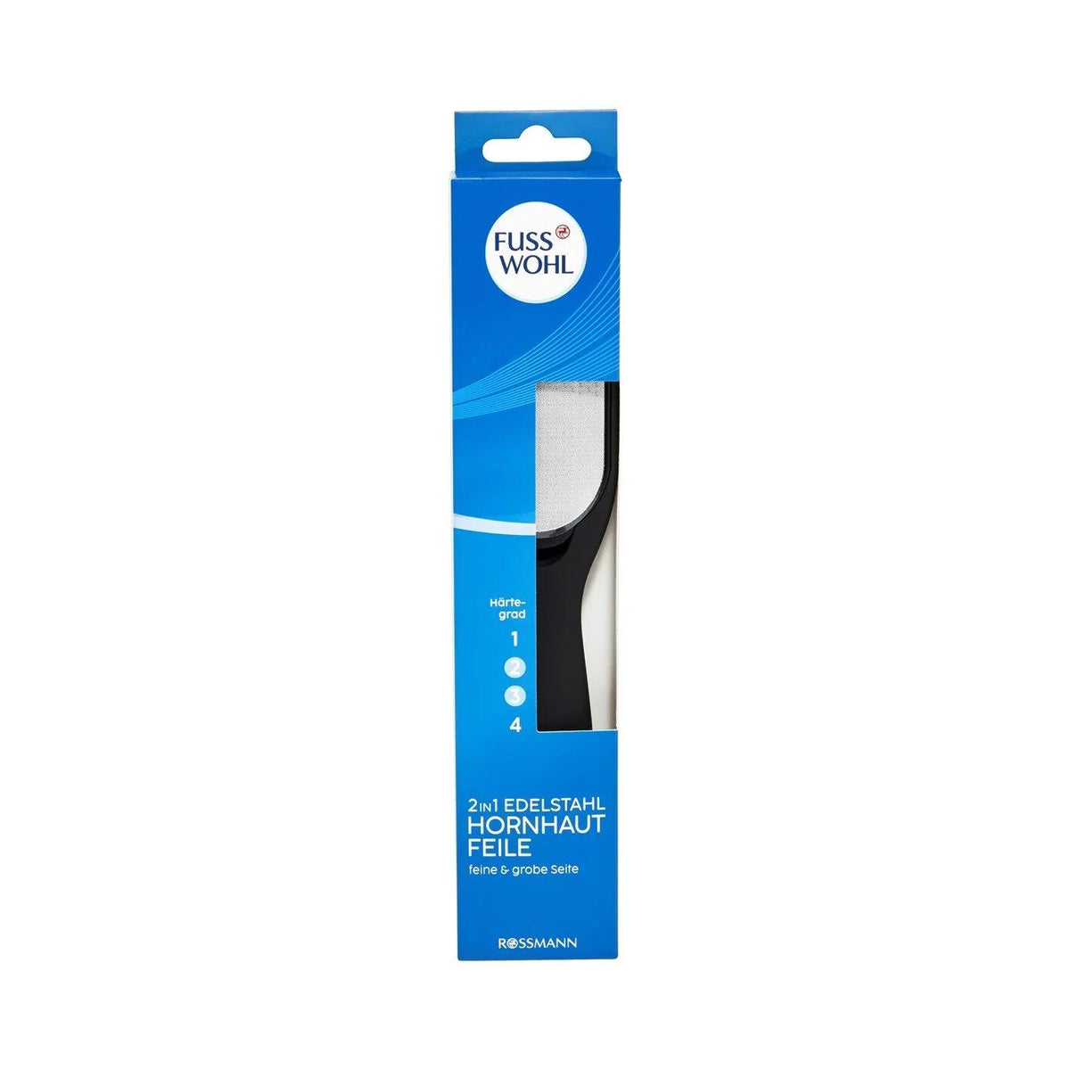 Fusswohl 2-in-1 Stainless Steel Callus File for Smooth Feet (1 Count)
