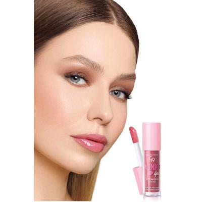 Golden Rose Lip Plumping Gloss - Moisturizing, Plumping, Non-Sticky Lip Gloss with Hyaluronic Acid & Avocado Oil