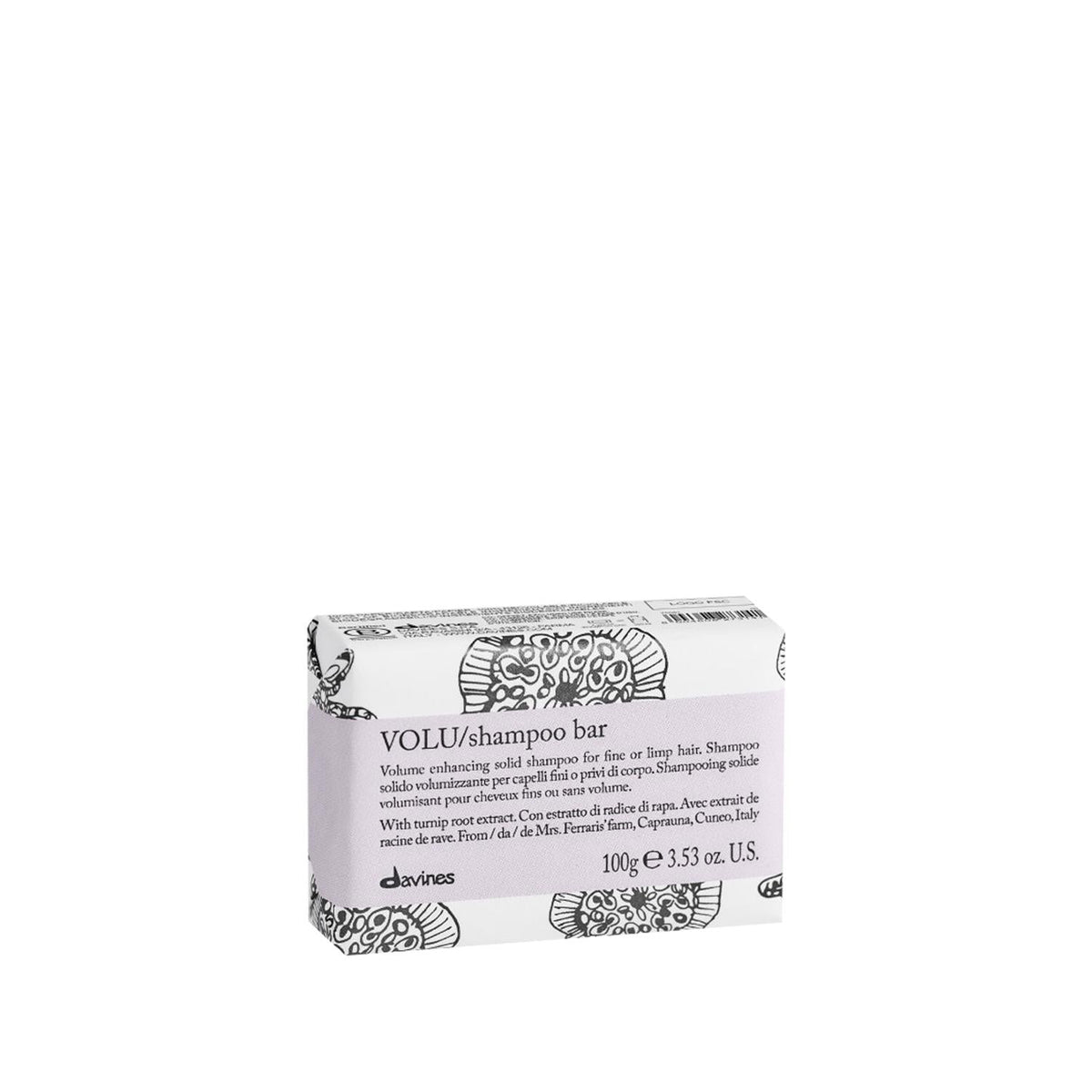 Davines Solid Shampoo Bar for Volumizing Hair - Eco-Friendly, 100g