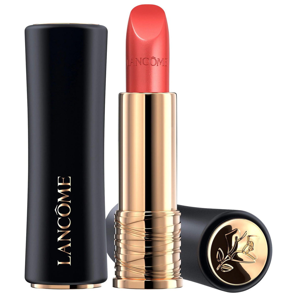 L'Absolu Rouge Cream Lipstick - Long-Lasting Moisturizing Lip Color with Rose Balm and Hyaluronic Acid