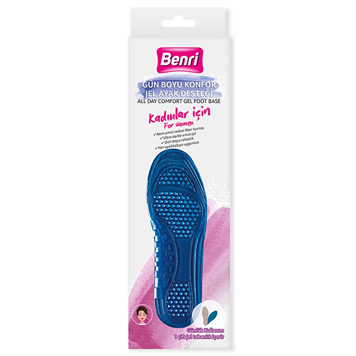 Benri Women's Comfort Foot Insole - Microfiber, Sweat-Reducing, Cut-to-Fit Design