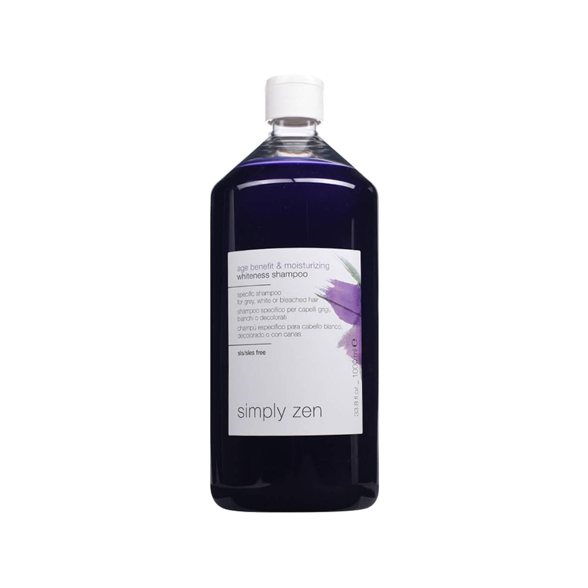 Simply Zen Moisturizing Whiteness Shampoo - 1000ml Large Volume for Hydrated & Brighter Hair