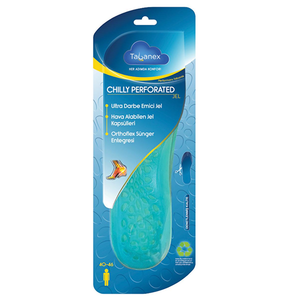 Tabanex Orthotic Gel Insoles for Men - Comfortable Footwear Support with Perforated Design