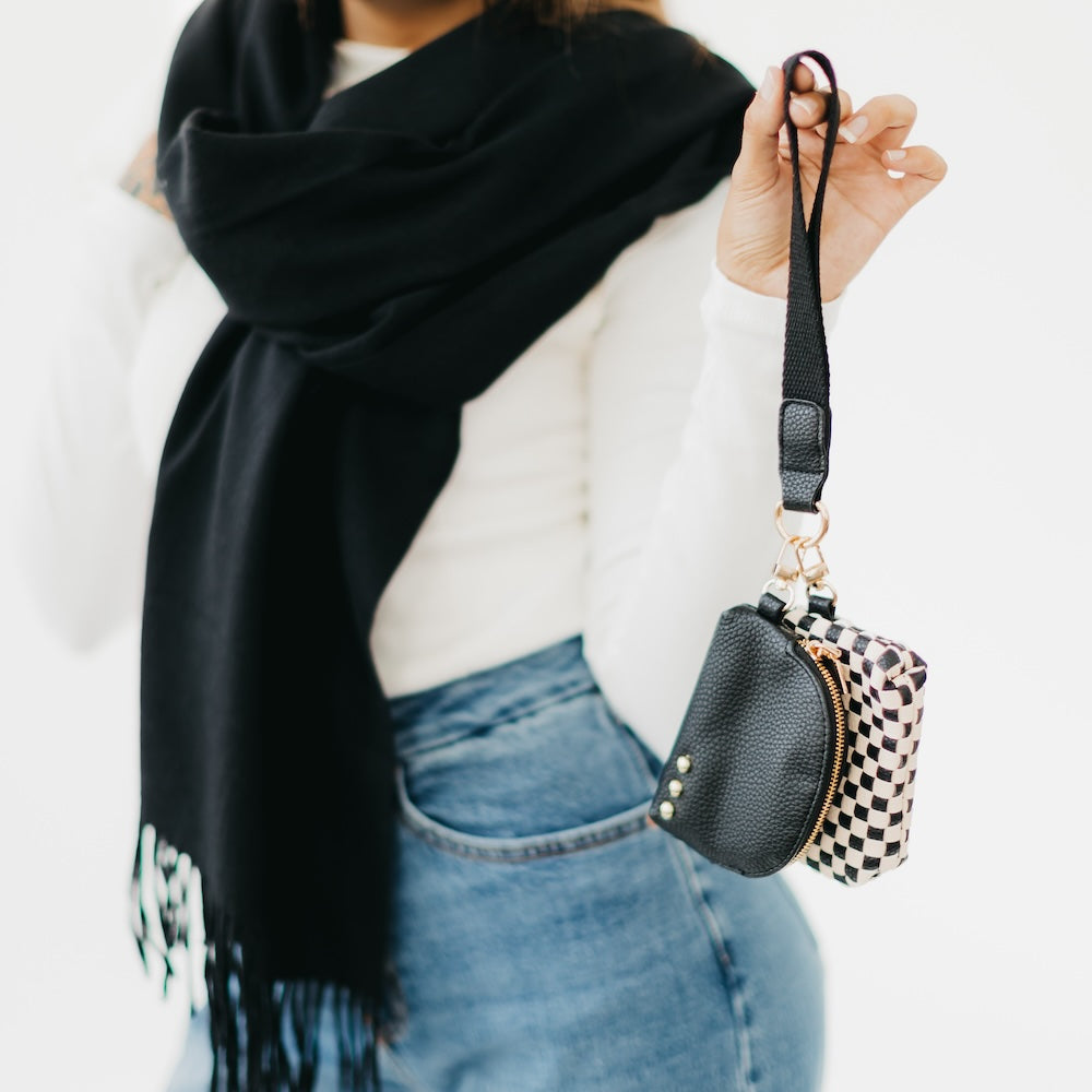 Wonderlust Woven Dual Pouch Wristlet - NEW COLOR!