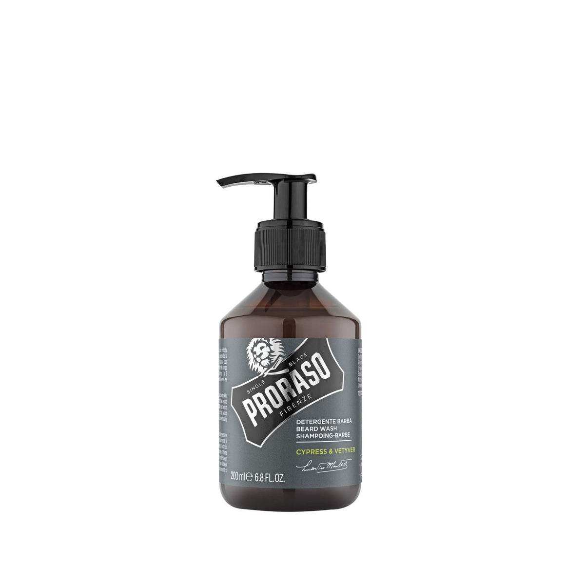 Proraso Cypress & Vetyver Beard Shampoo - 200ml, Premium Men's Grooming for Softer Beards
