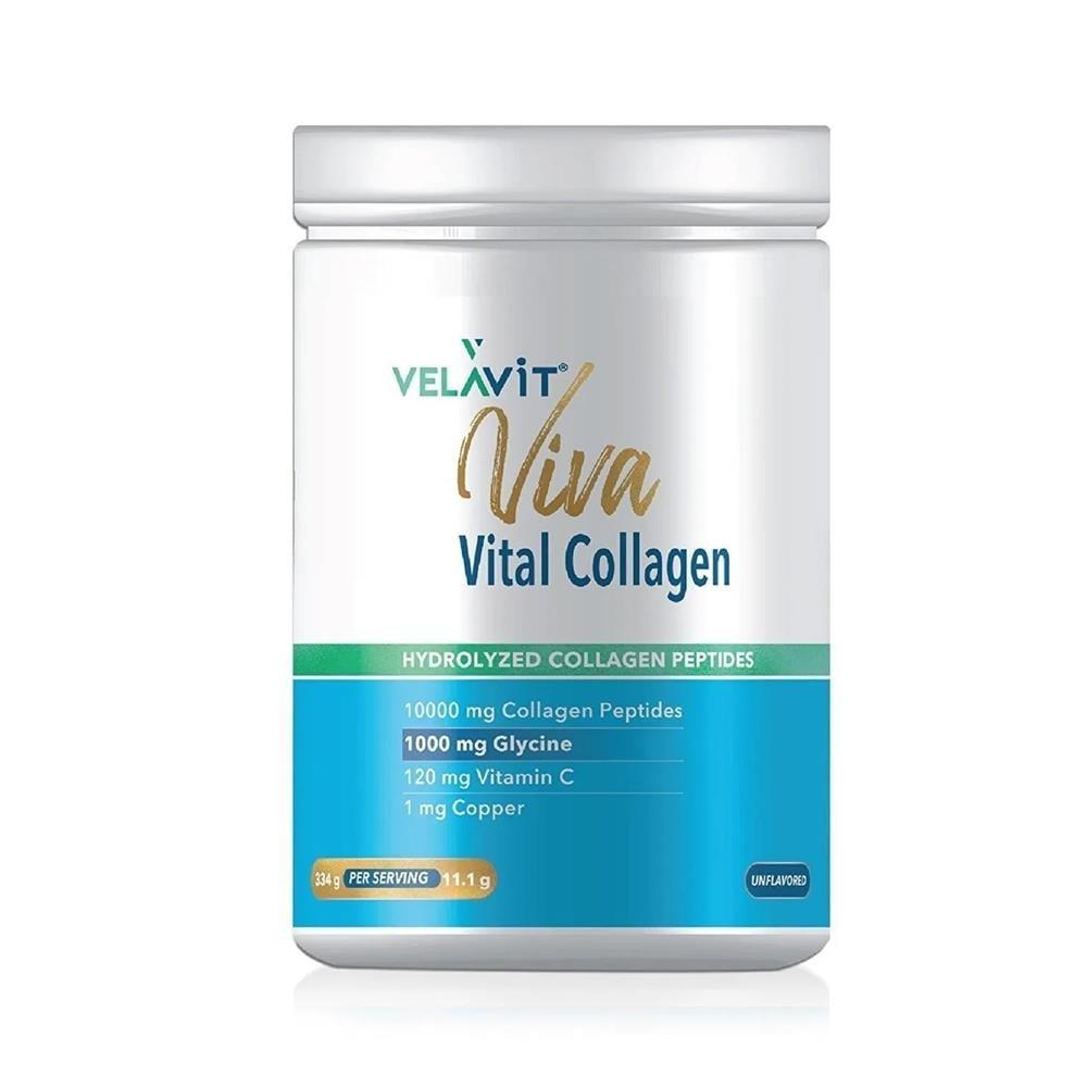 Velavit Viva Vital Collagen Supplement Powder - Hydrolyzed Collagen, Vitamin C, Joint Health & Anti-Aging Support