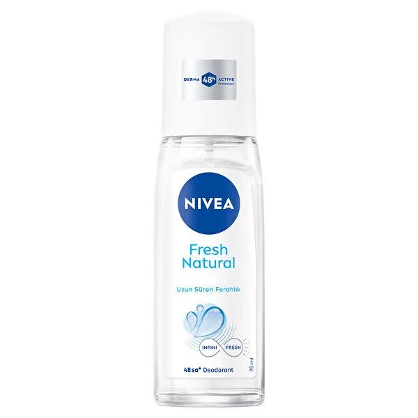 Nivea Fresh Natural Deodorant Pump Spray for Women - 48H Odor Protection, Aluminum Free, Long Lasting Ocean Scent - The Perfect Womens Deodorant