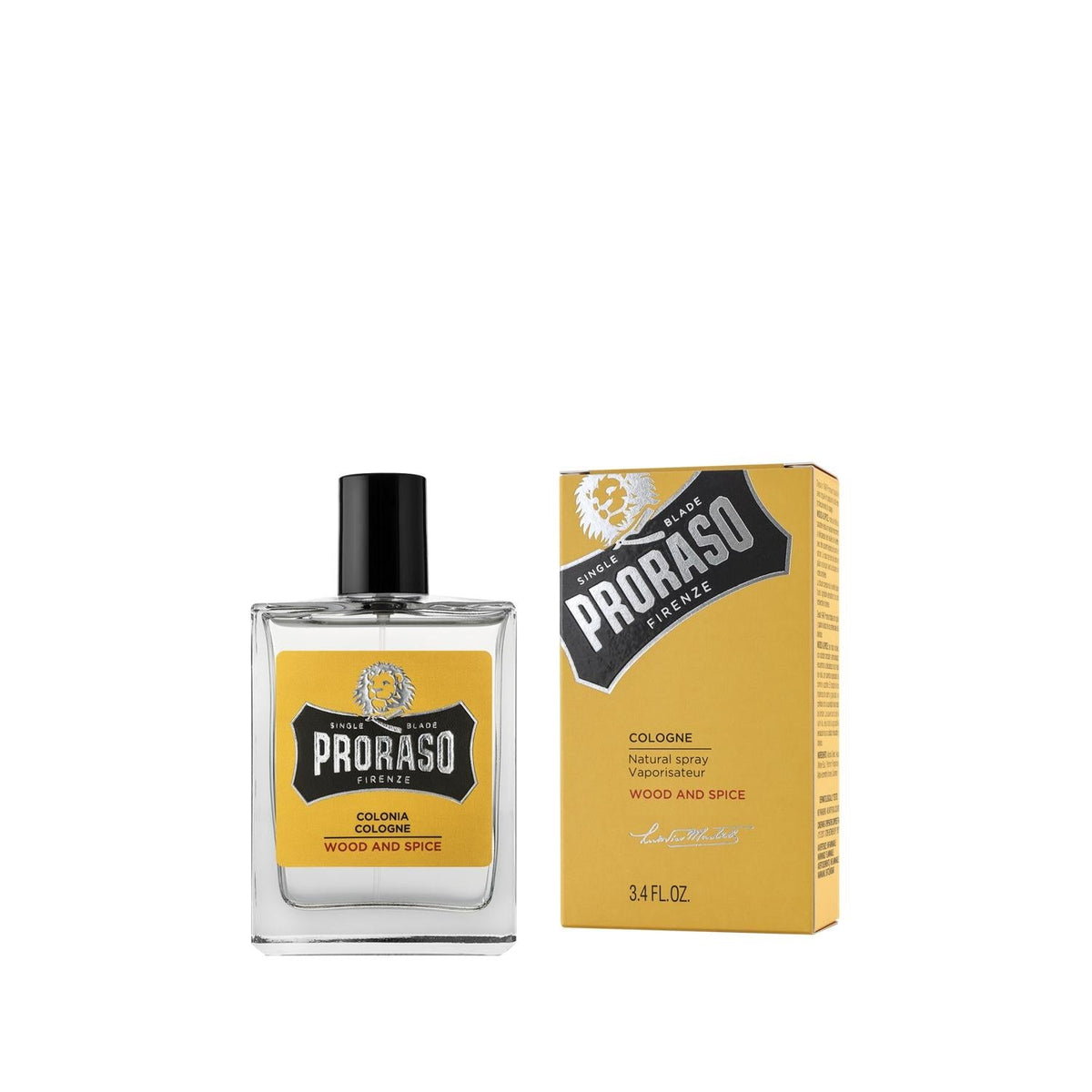 Proraso Proraso Eau De Cologne Wood & Spice Aftershave Cologne for Men - 100ml Refreshing Shaving Care