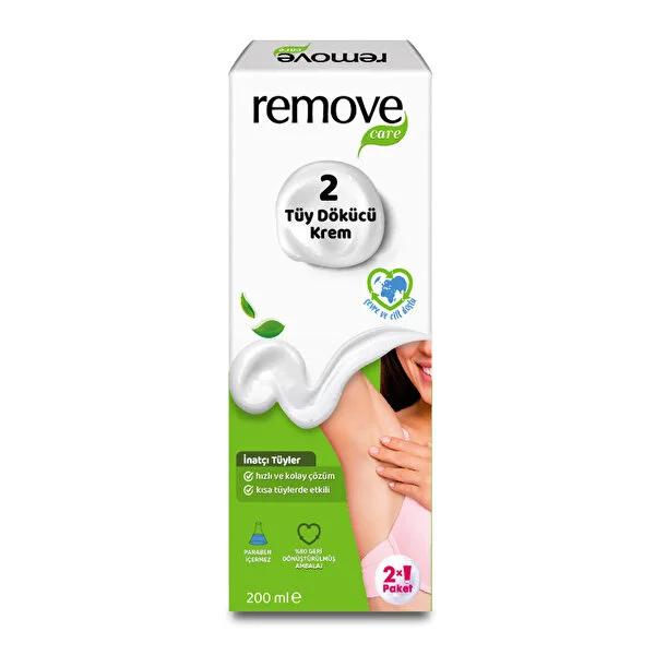 Remove Care Hair Removal Cream - Safe & Effective Depilatory Cream for All Hair Types - 2 x 100ml