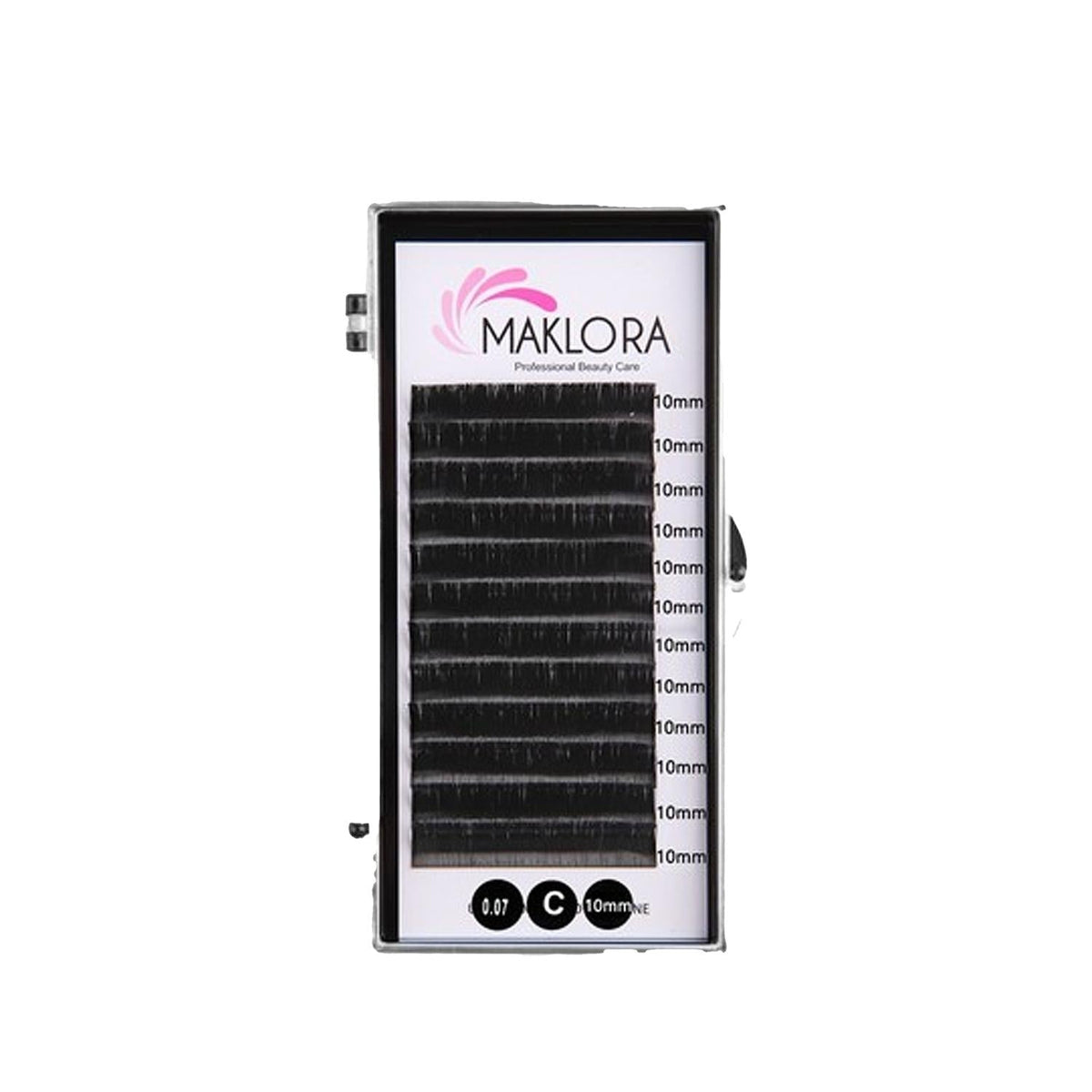 Maklora False Eyelashes C Curl Shape 0.07 Thickness 10 mm Length - Silk Material for Natural Look