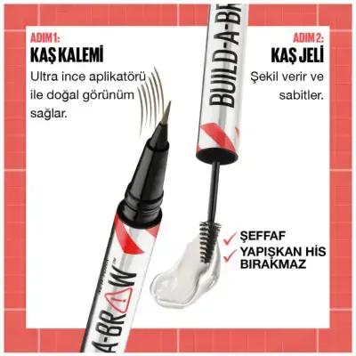 Maybelline New York 2-in-1 Brow Pen and Gel - Precise Application & Long-Lasting - 260 Deep Brown