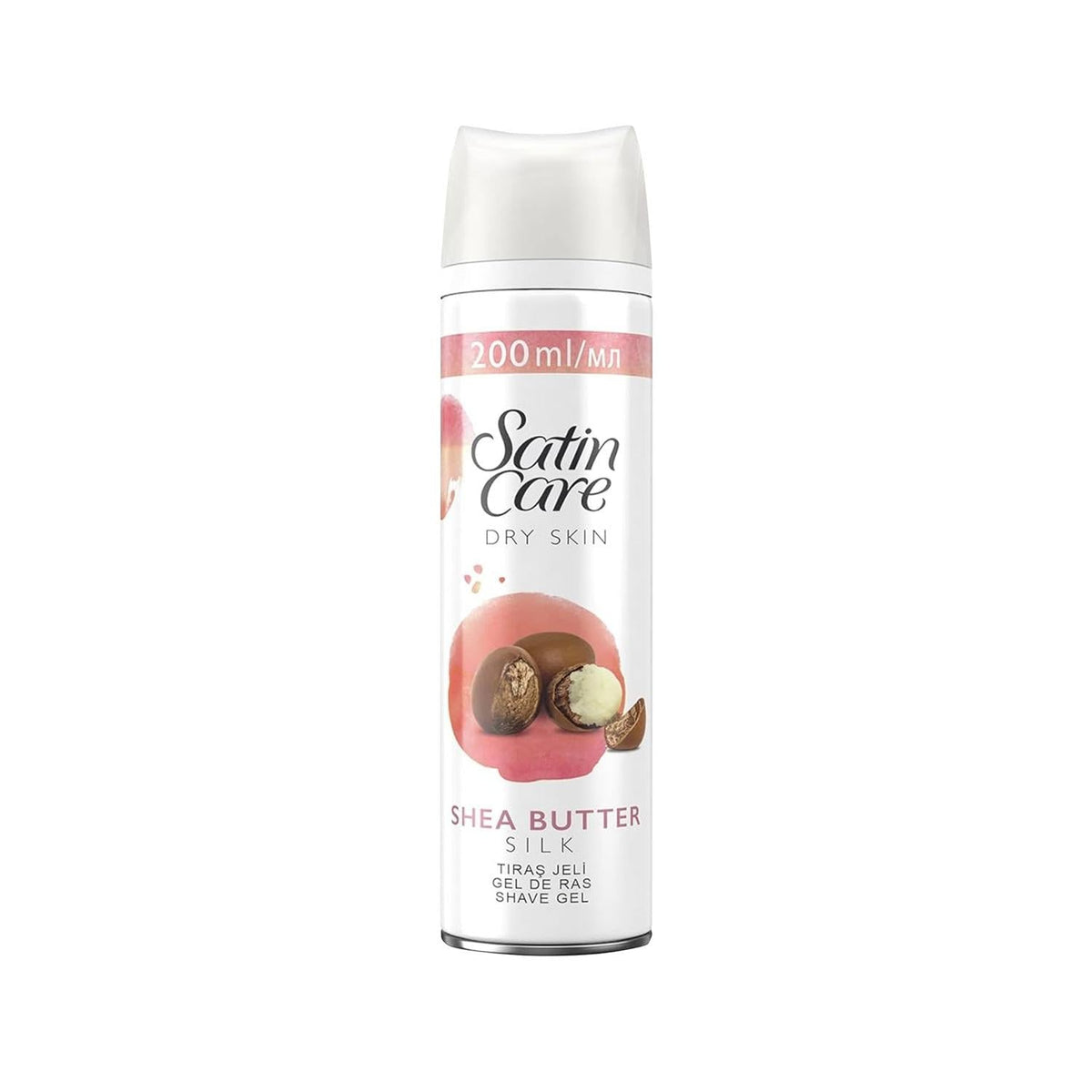 Satin Care Shaving Gel for Dry Skin - 200ml, Gentle Shaving Care for Sensitive Skin