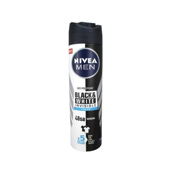 Nivea Men Invisible Fresh Deodorant Spray: 48H Stain Protection, Alcohol-Free, Long-Lasting Fresh Scent - 5.07 fl oz